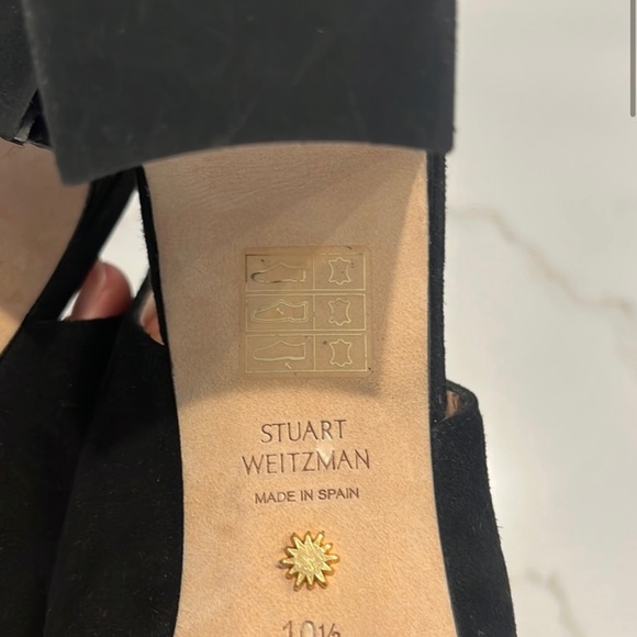 STUART WEITZMAN Loraina Leather Slingback
Pumps Black size 10.5 - Picture 3 of 13